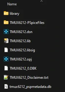 The files inside the downloaded model archive