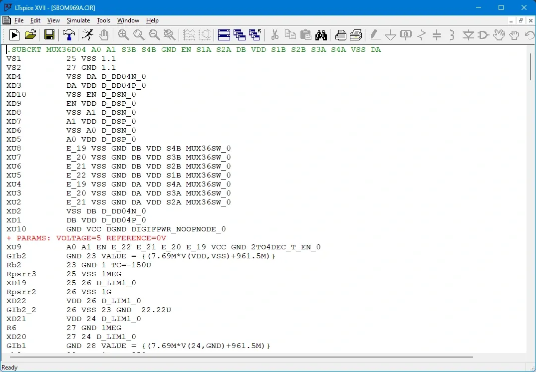 The .cir file opened in LTspice